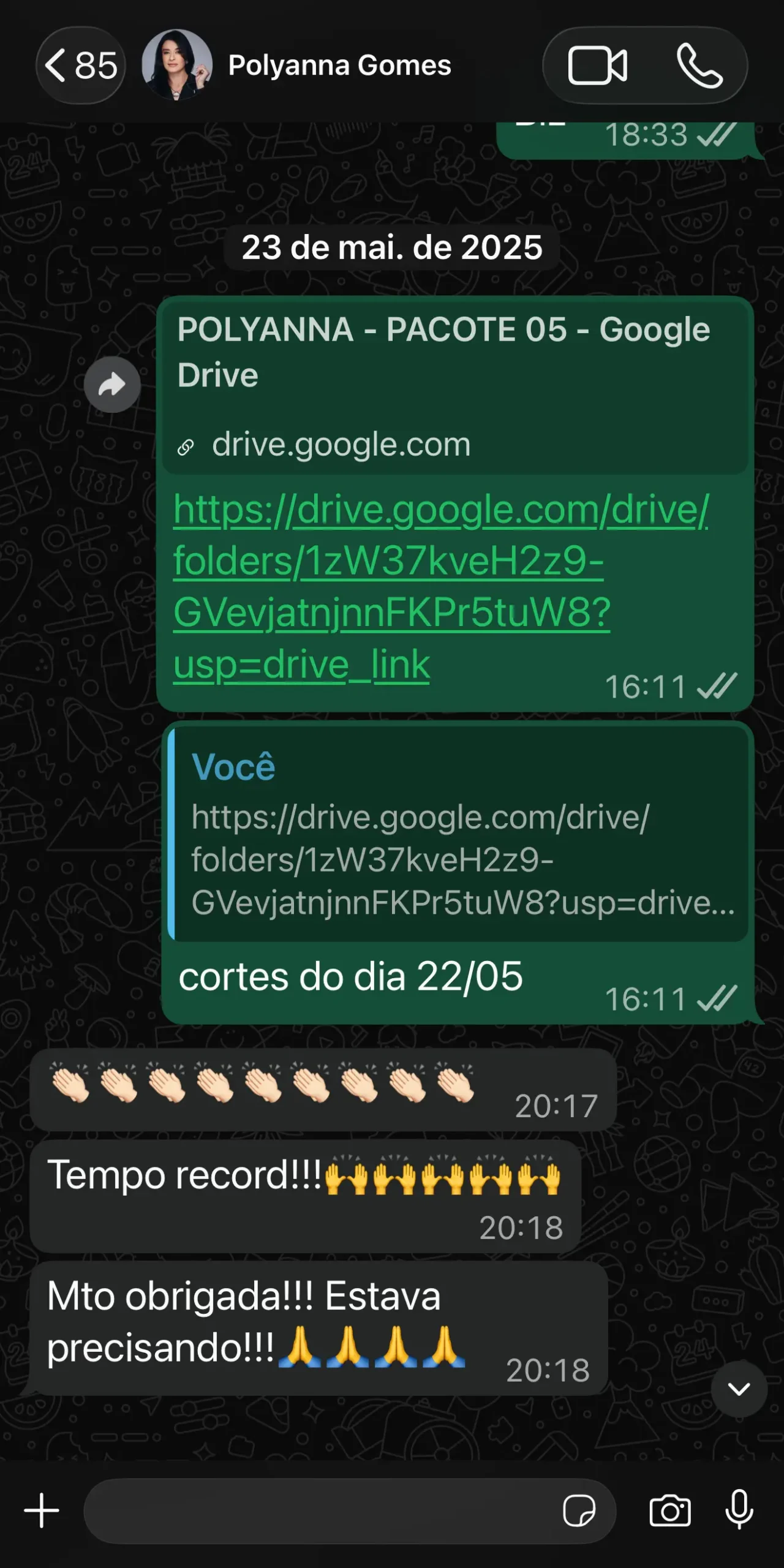 Experiência e resultado de cliente com cortes de conteúdo
