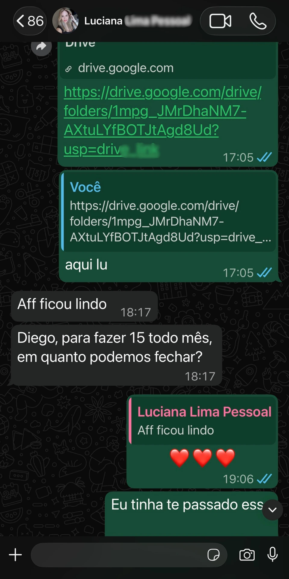 Depoimento de cliente satisfeito com a edição e continuidade do trabalho